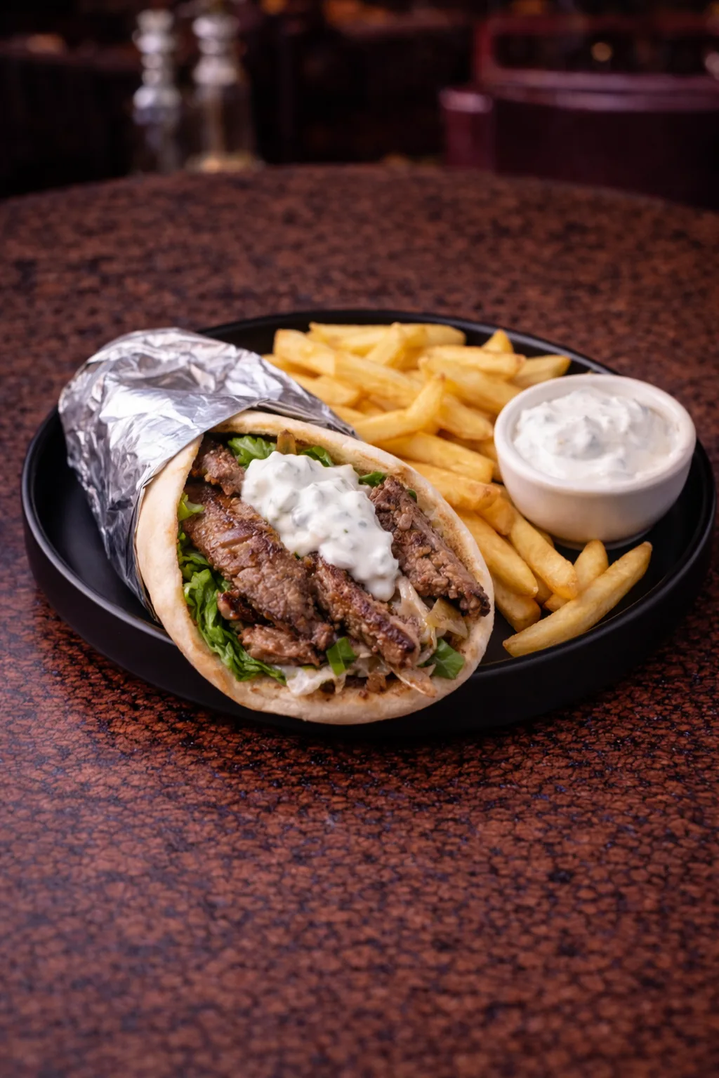Greek Lamb Gyro Sandwich (4 Strips) at Vibe Lounge